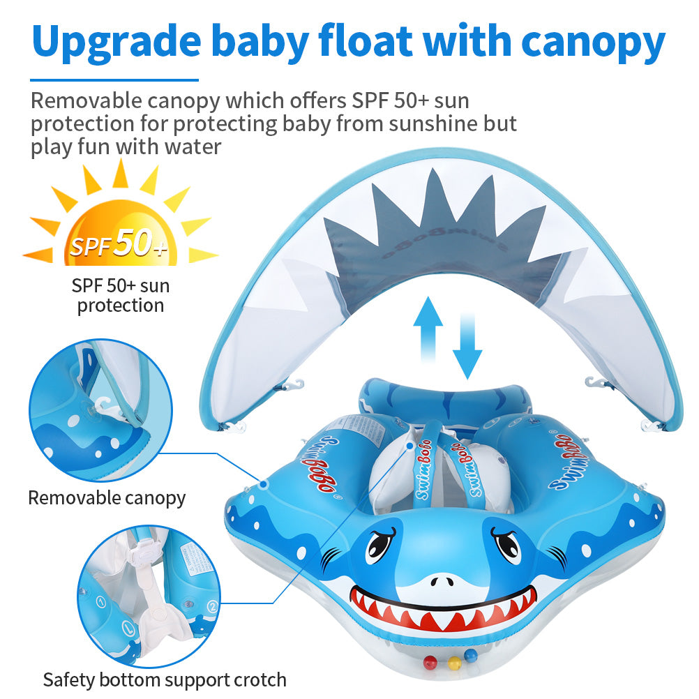 Swimbobo Opblaasbare Baby Zwemring met Luifel & Staart (3 maanden - 6 Jaar)