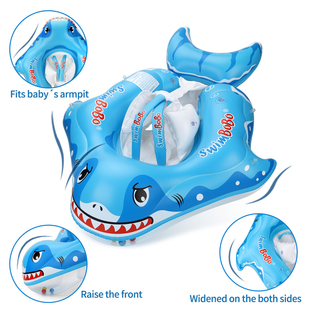 Swimbobo Opblaasbare Baby Zwemring met Luifel & Staart (3 maanden - 6 Jaar)