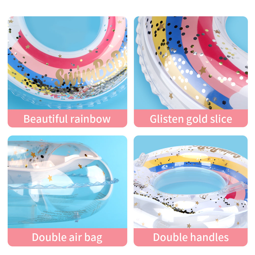 Zwembadfloat met Regenboogringen voor Kinderen (Vanaf 3 Jaar)