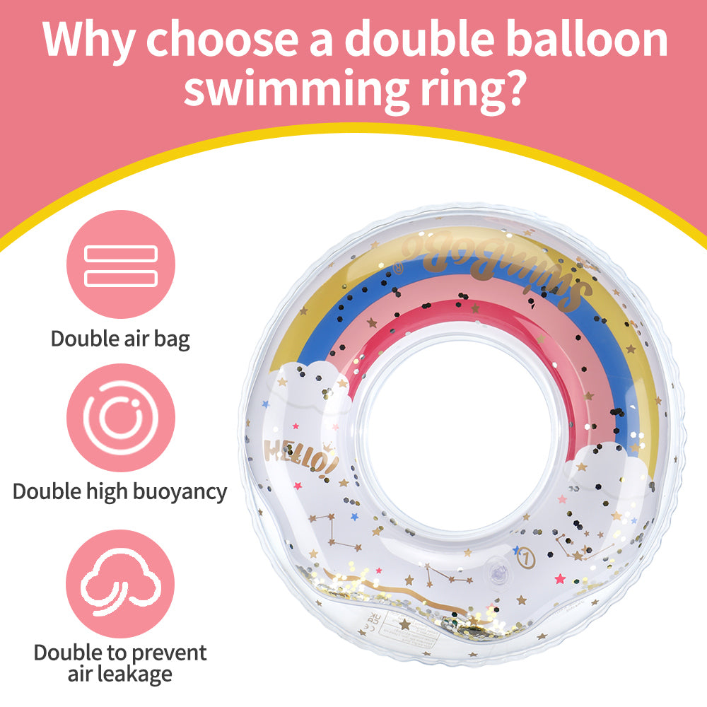 Zwembadfloat met Regenboogringen voor Kinderen (Vanaf 3 Jaar)