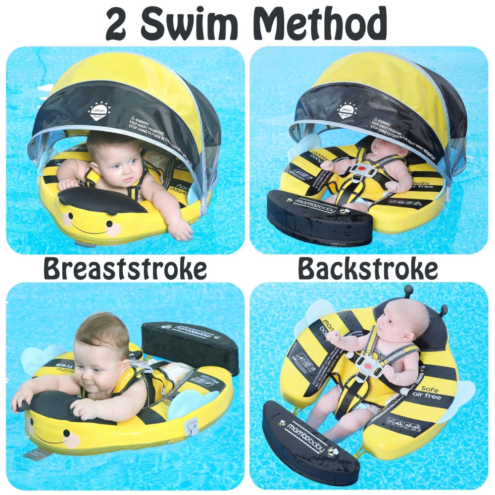 Bij en Vlinder Mambobaby Zwemvlotter met Luifel en Staart (3-24 Maanden)