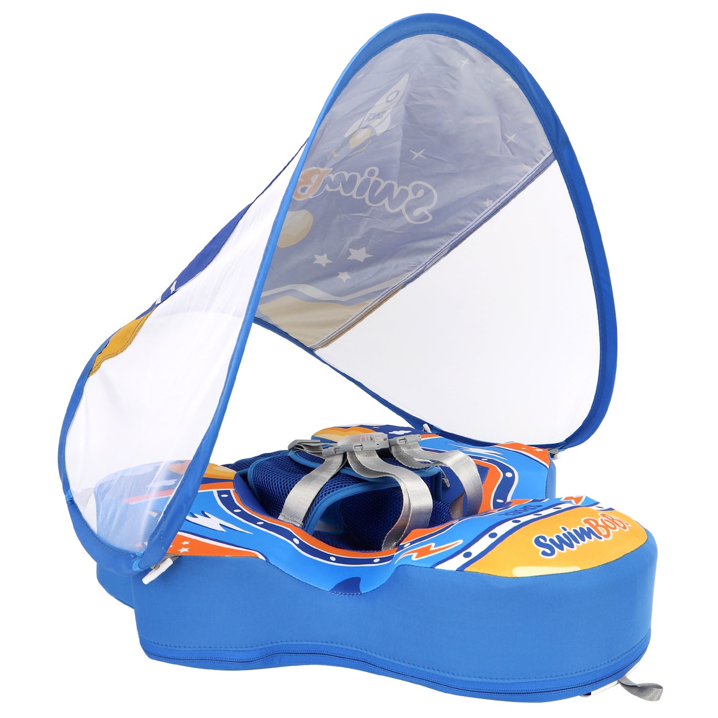 Swimbobo Niet-opblaasbare Baby Float met Kap en Staart (4-48 Maanden)