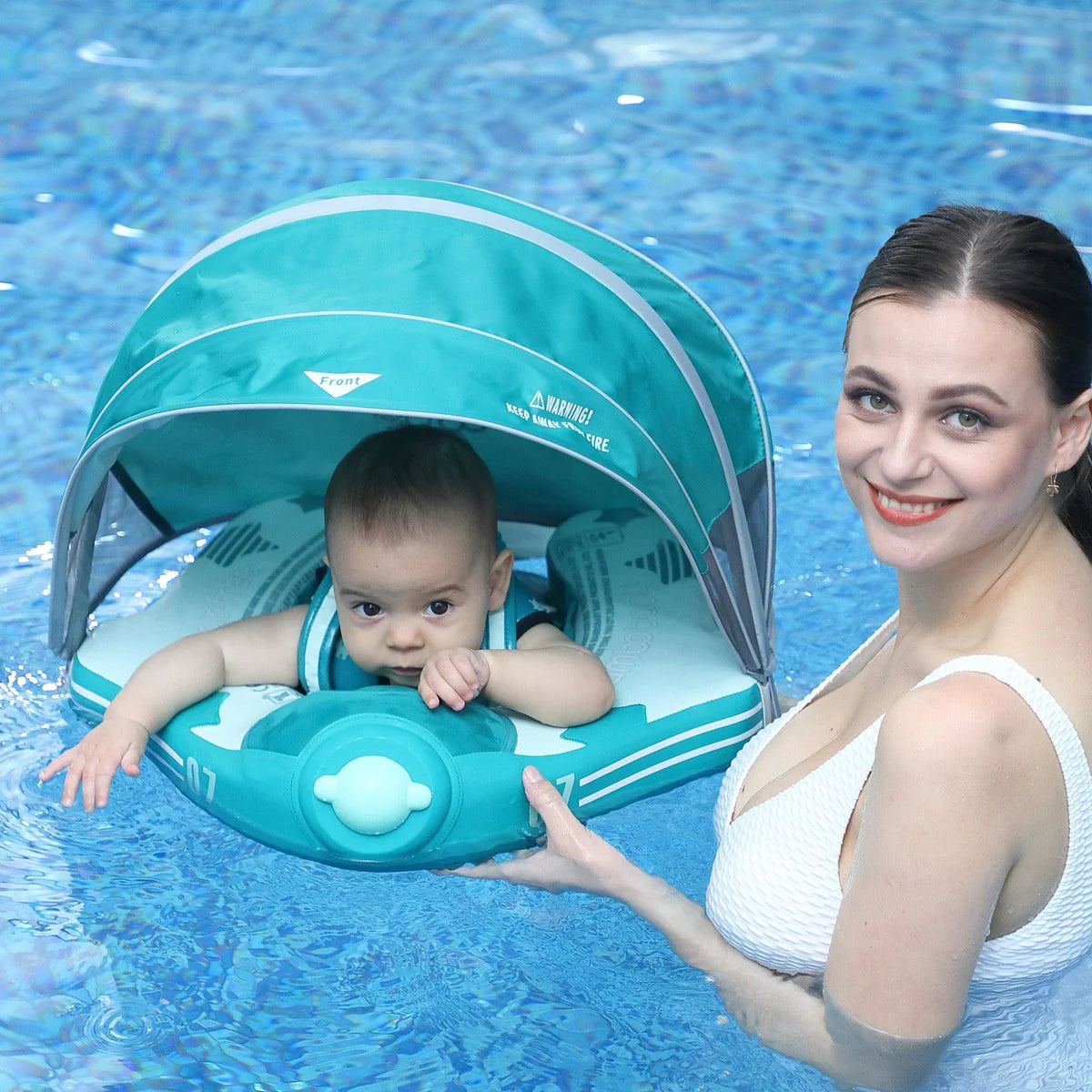 Vliegtuig Mambobaby Float met kap en staart (3-48 maanden)