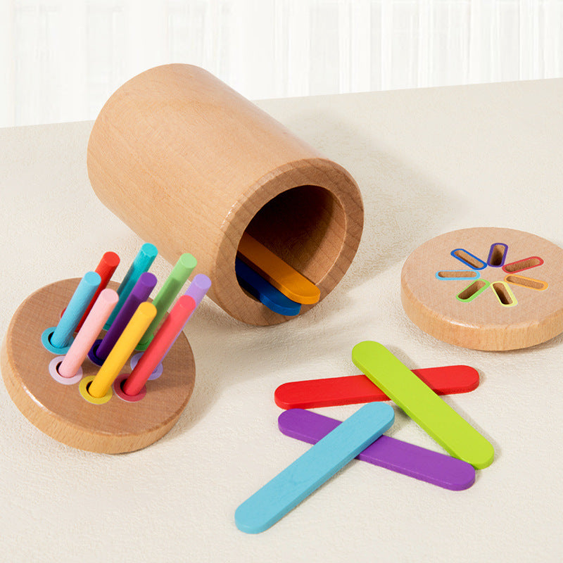 Montessori Houten Speelgoed | Kleursortering & Fijne Motoriek | 1-3 jaar