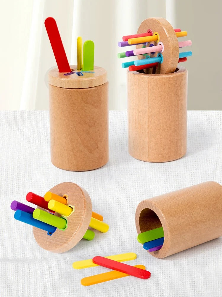 Montessori Houten Speelgoed | Kleursortering & Fijne Motoriek | 1-3 jaar