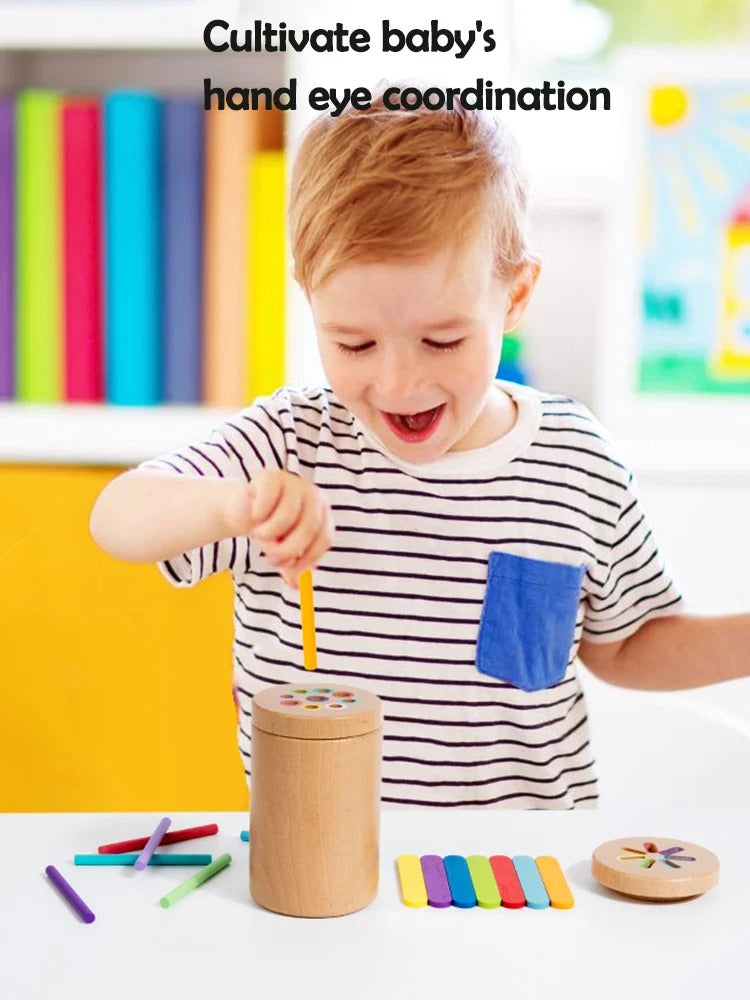 Montessori Houten Speelgoed | Kleursortering & Fijne Motoriek | 1-3 jaar