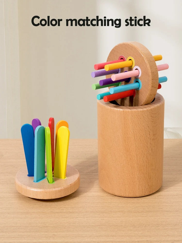 Montessori Houten Speelgoed | Kleursortering & Fijne Motoriek | 1-3 jaar