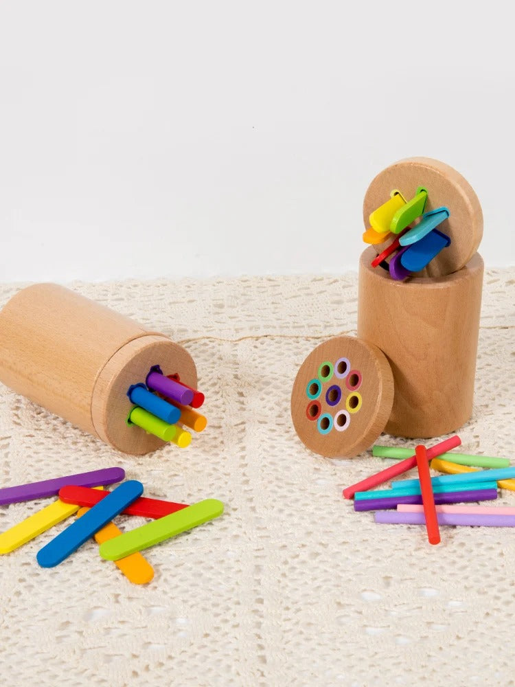 Montessori Houten Speelgoed | Kleursortering & Fijne Motoriek | 1-3 jaar