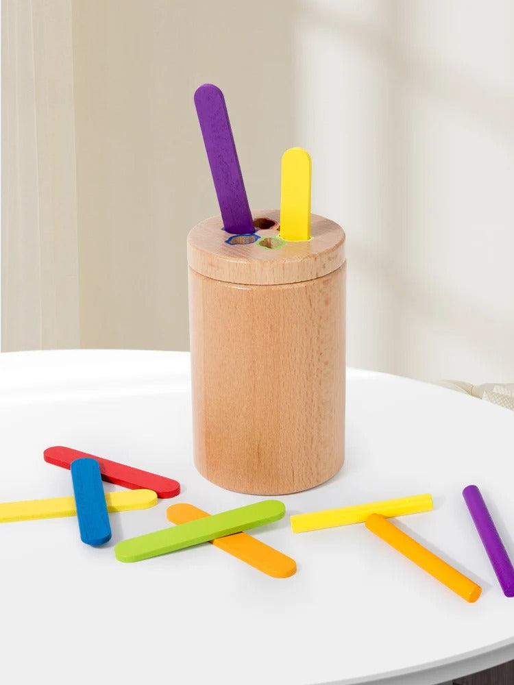 Montessori Houten Speelgoed | Kleursortering & Fijne Motoriek | 1-3 jaar