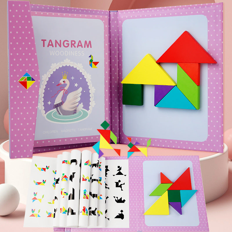 Montessori Speelgoed | Magnetisch Tangram Puzzel | Vanaf 3 jaar