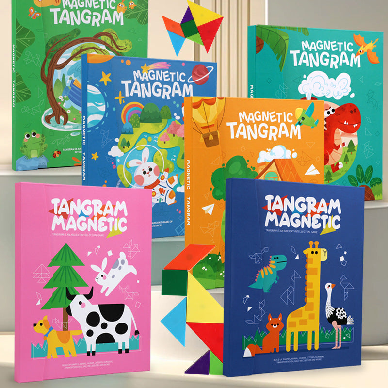 Montessori Speelgoed | Magnetisch Tangram Puzzel | Vanaf 3 jaar