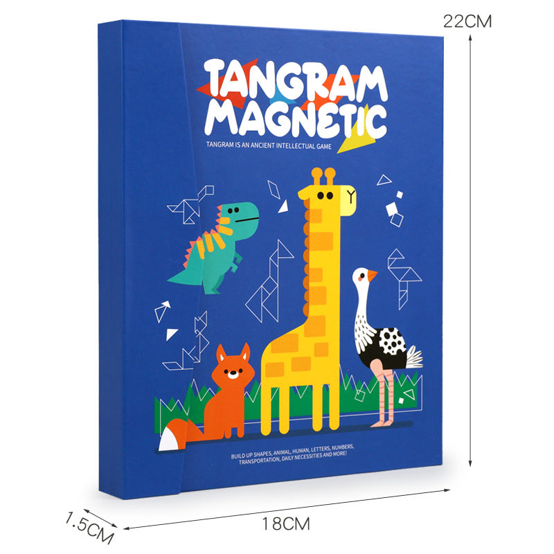 Montessori Speelgoed | Magnetisch Tangram Puzzel | Vanaf 3 jaar