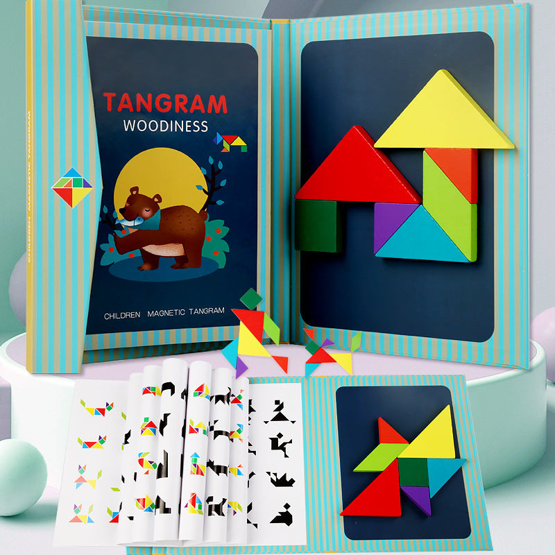 Montessori Speelgoed | Magnetisch Tangram Puzzel | Vanaf 3 jaar