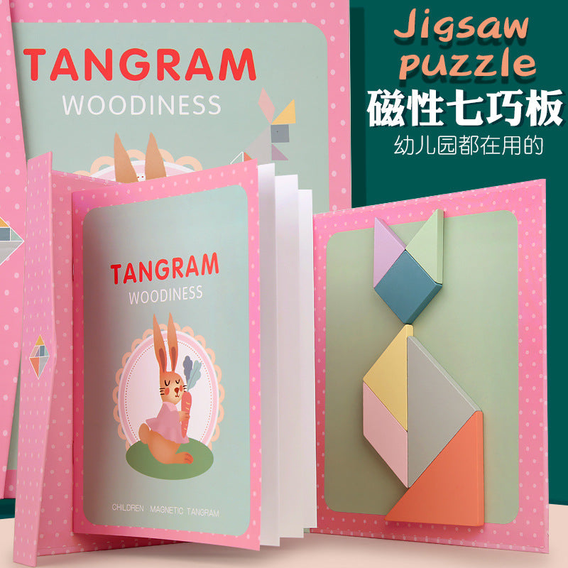 Montessori Speelgoed | Magnetisch Tangram Puzzel | Vanaf 3 jaar