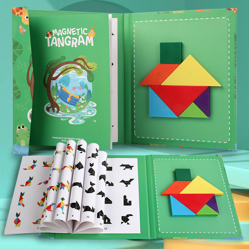 Montessori Speelgoed | Magnetisch Tangram Puzzel | Vanaf 3 jaar