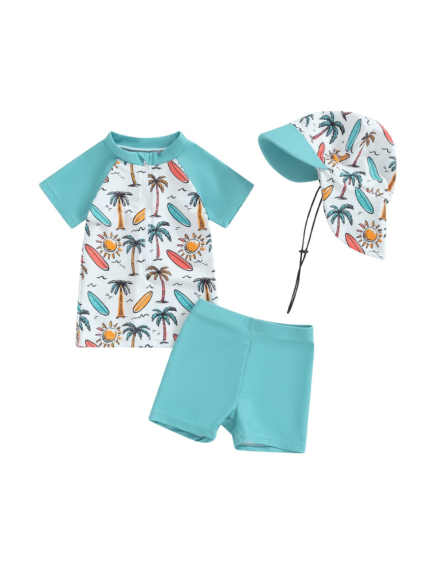 ๐ 3-Delig Zwempak voor Baby's en Peuters met Afneembare Hoed (3 Mnd - 4 Jr) (100% off)