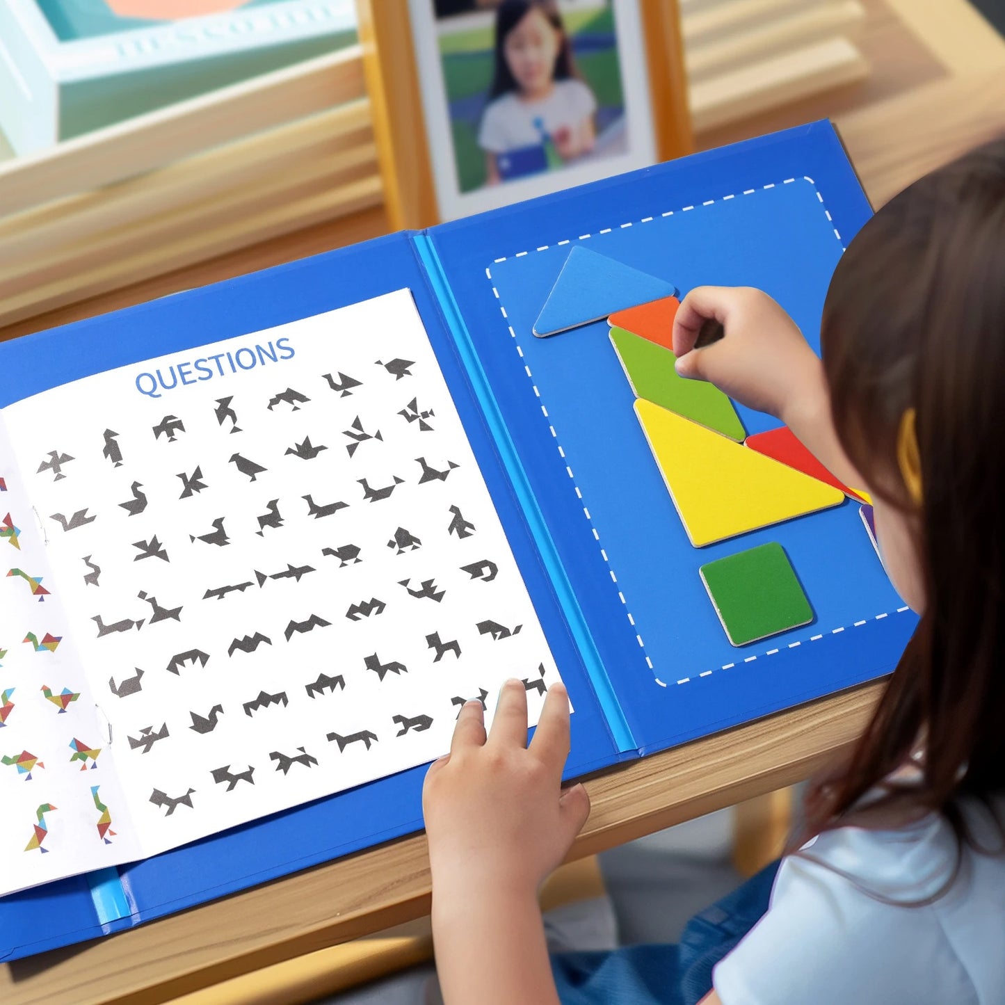Montessori Speelgoed | Magnetisch Tangram Puzzel | Vanaf 3 jaar
