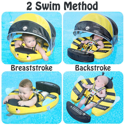 Bij en Vlinder Mambobaby Zwemvlotter met Luifel en Staart (3-24 Maanden)