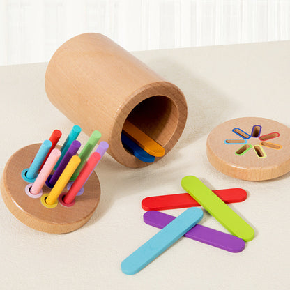 Montessori Houten Speelgoed | Kleursortering & Fijne Motoriek | 1-3 jaar