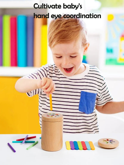 Montessori Houten Speelgoed | Kleursortering & Fijne Motoriek | 1-3 jaar