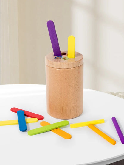 Montessori Houten Speelgoed | Kleursortering & Fijne Motoriek | 1-3 jaar