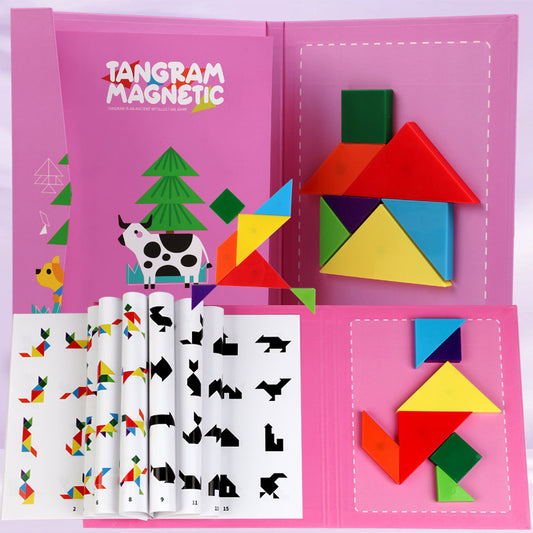 Montessori Speelgoed | Magnetisch Tangram Puzzel | Vanaf 3 jaar